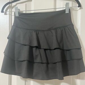 AS REVIVAL XS BLACK LAYER ATHLETIC SKIRT WITH SHORTS SKORT GREAT CONDITION